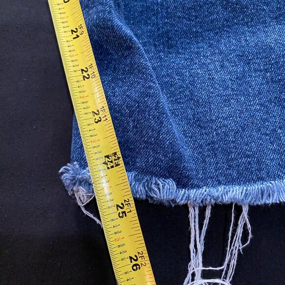 Levi’s Wedgie Straight Women’s Button Fly Raw Hem Size 32 Distressed UB1-23 - Picture 10 of 11